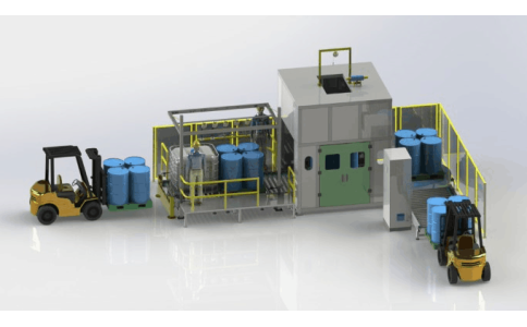 200L fully automatic multifunctional opening, filling and capping machine (visual positioning)